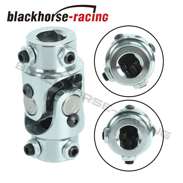 3/4" DD X 3/4" DD Stainless Steel Single Universal Steering Chrome U-Joint Shaft