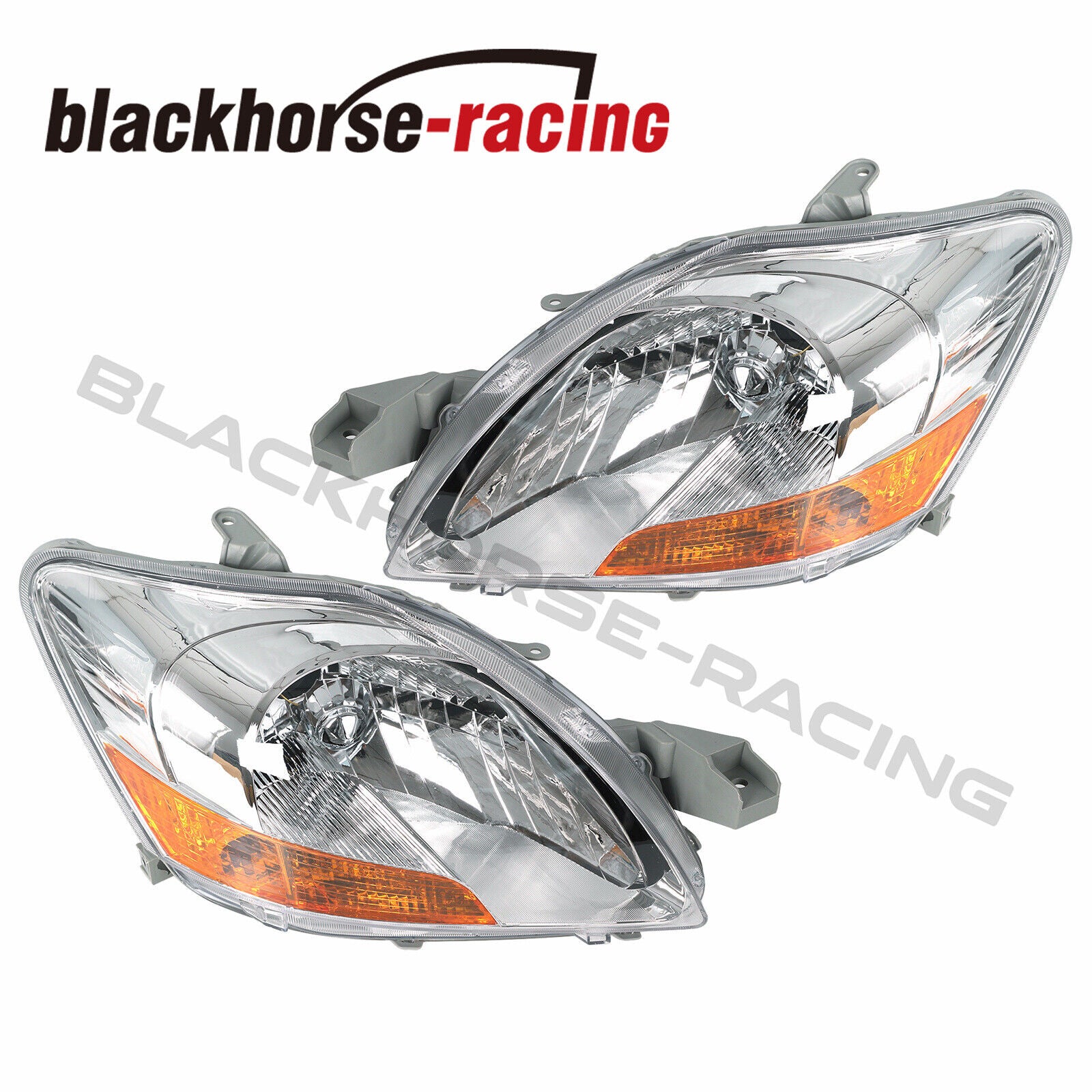 Headlight For 2007-2012 Toyota Yaris Pair Set Left Right Headlamp Clear Housing