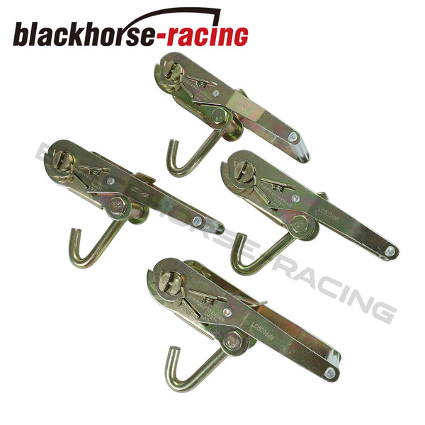 (8) 2" Inch Ratchet w/ Steel J-Hook Tie Down Hand Ratchet Heavy Duty Tow Truck