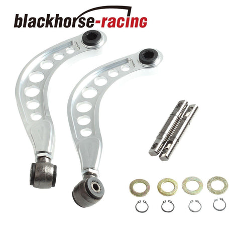 REAR UPPER CAMBER CORRECTION KIT ANODIZED FOR 06-15 HONDA CIVIC 1.8L 2.0L SILVER - www.blackhorse-racing.com