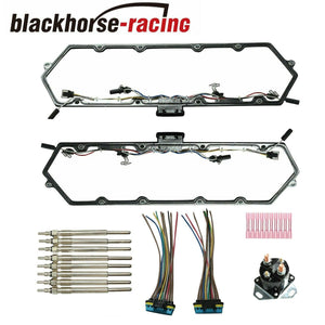 8Pcs Harness Glow Plugs + Valve Cover Gaskets + Relay For 99-03 7.3L Powerstroke - www.blackhorse-racing.com