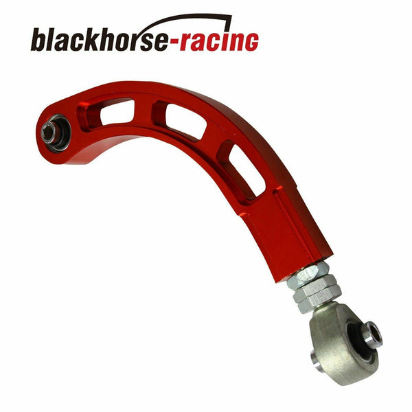 FOR MITSUBISHI LANCER 02-17 SPHERICAL BEARING ADJUSTABLE REAR CAMBER ARM KIT RED - www.blackhorse-racing.com