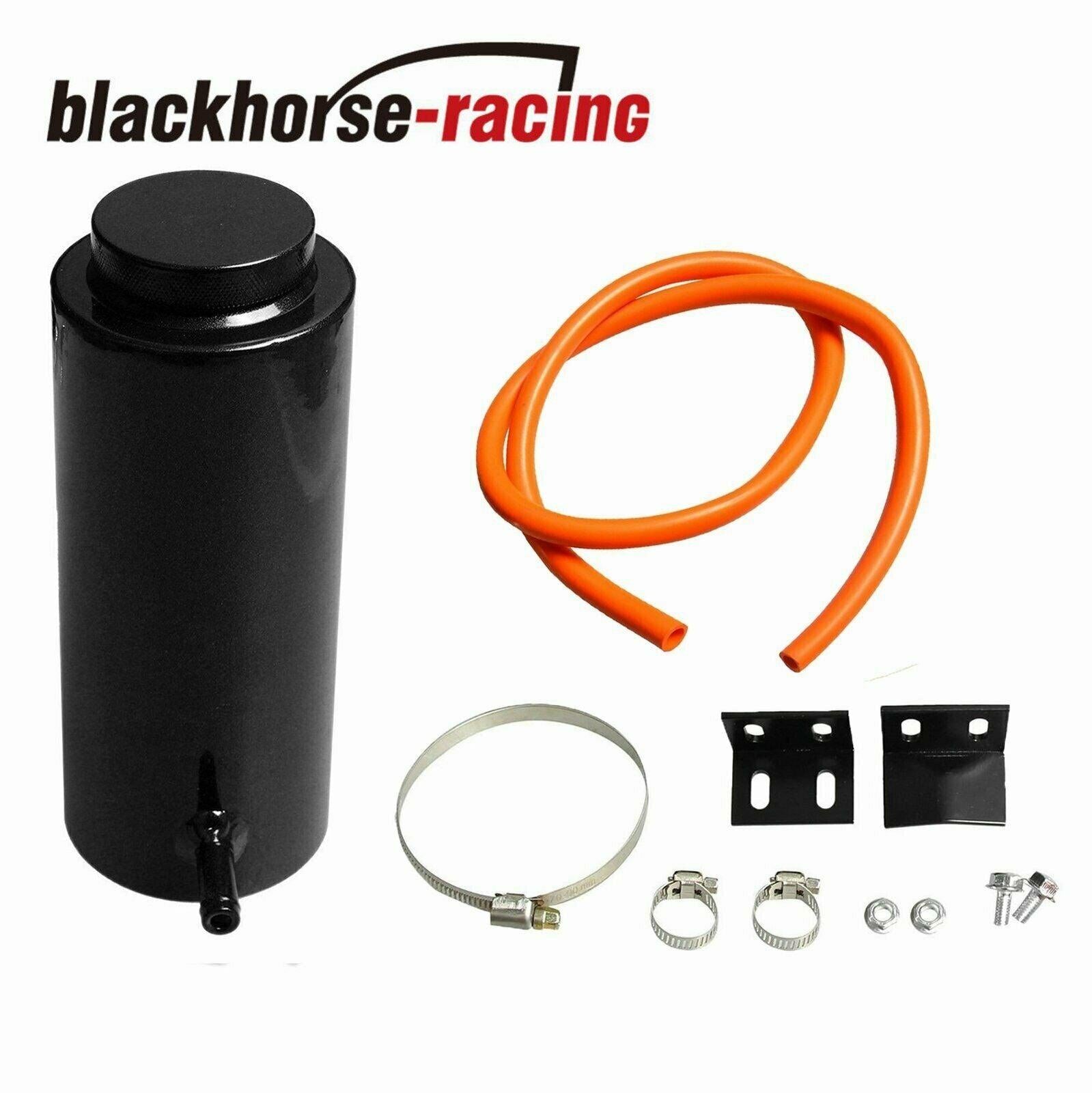 Aluminum Radiator Coolant Catch Tank Overflow Reservoir Black 800ml Universal - www.blackhorse-racing.com