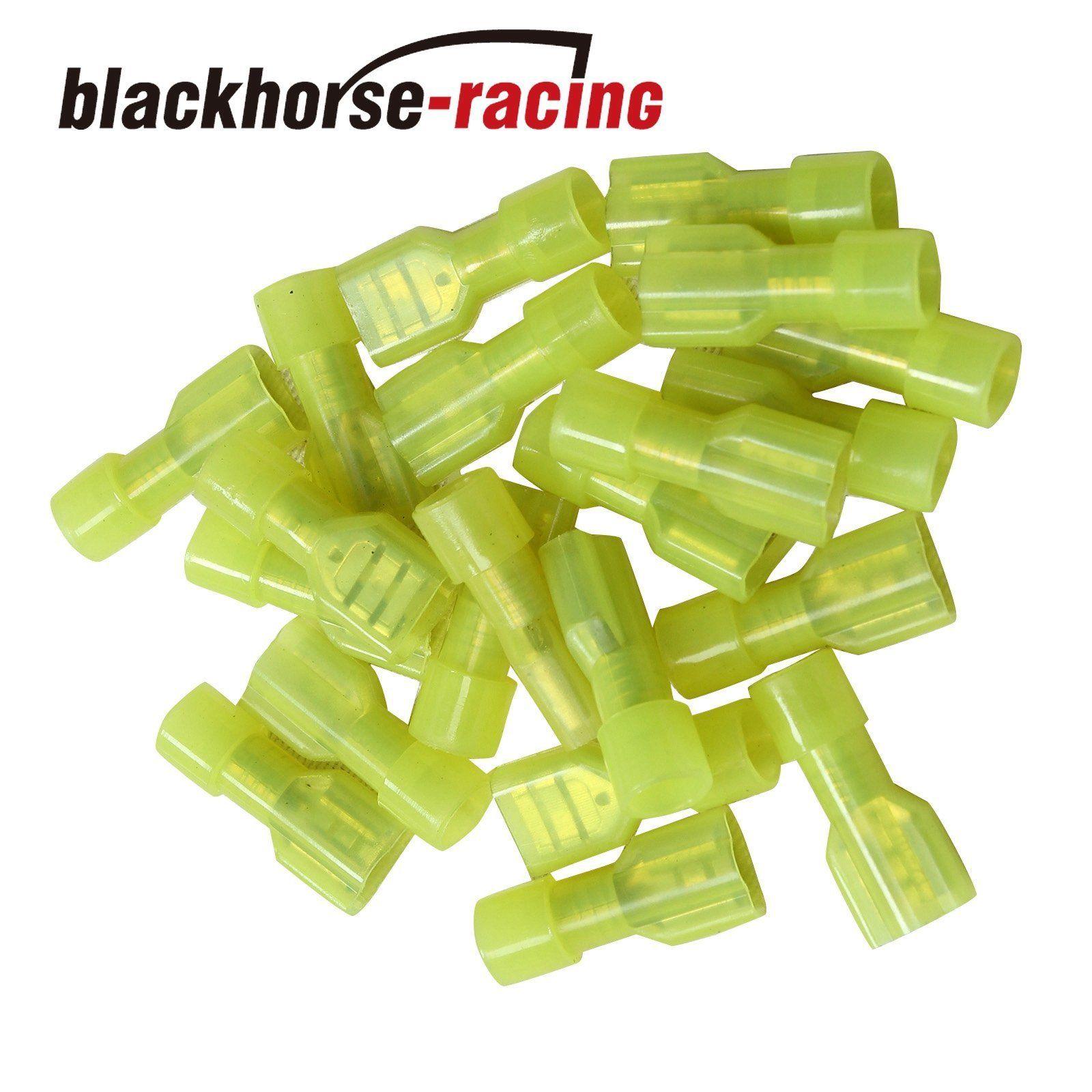 50Pcs 12/10 FULLY INSULATED .250'' FEMALE SPADE CRIMP CONNECTOR TERMINAL New - www.blackhorse-racing.com