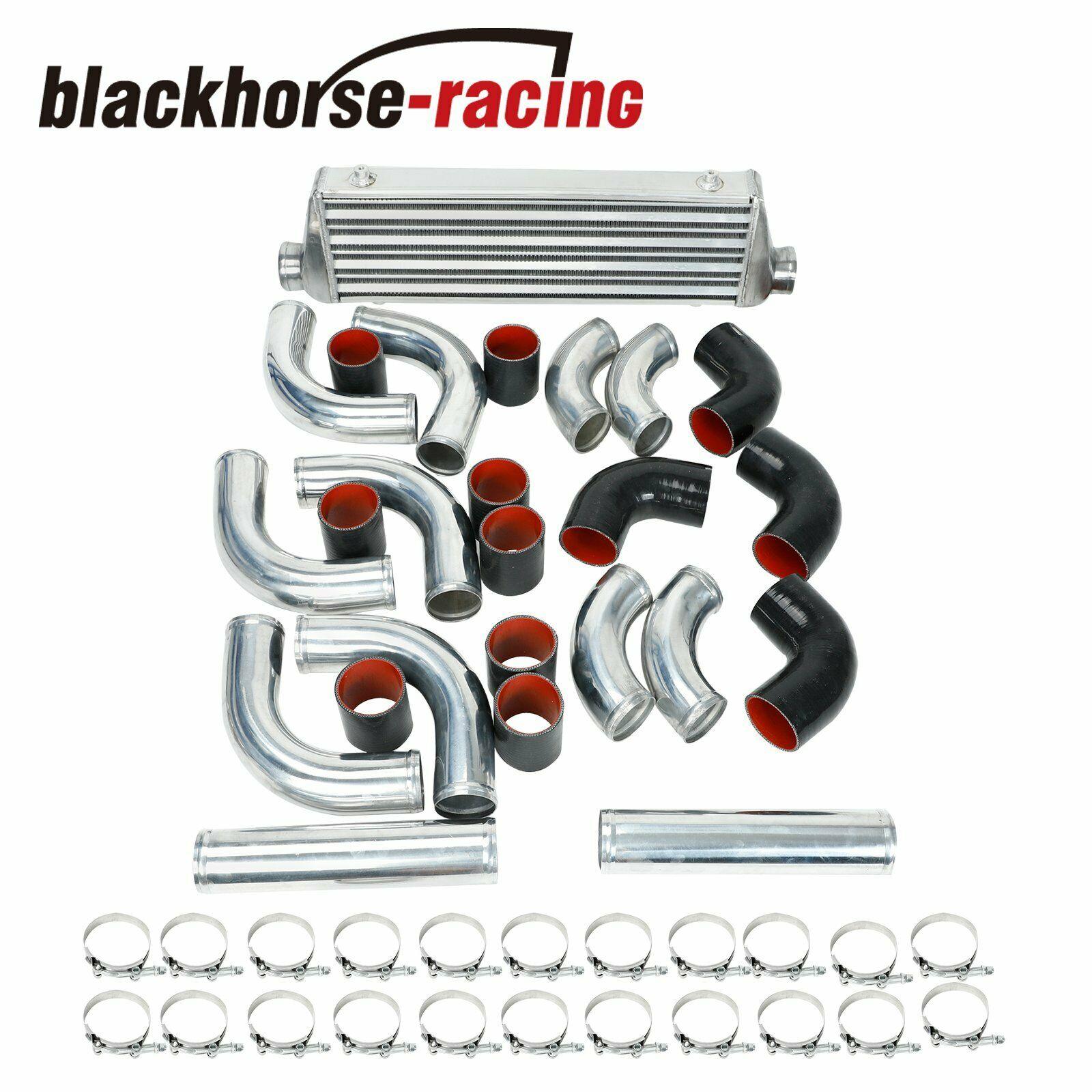Universal 12pcs 2.5'' Coupler + Chrome Piping + Intercooler Kit+T-Bolt Clamps - www.blackhorse-racing.com
