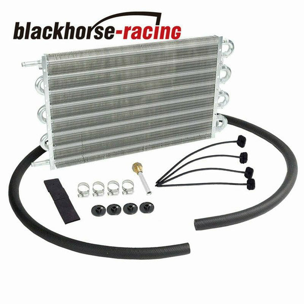 Universal 15-1/2" Transmission Oil Cooler Aluminum w/10" Cooler Radiator Fan Kit - www.blackhorse-racing.com