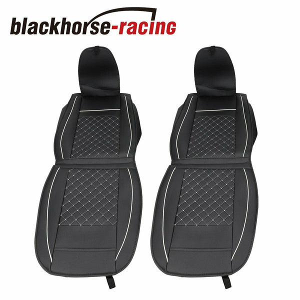 Universal 5-Seats Front + Rear Car Seat Cover Cushion Set Microfiber PU Leather - www.blackhorse-racing.com