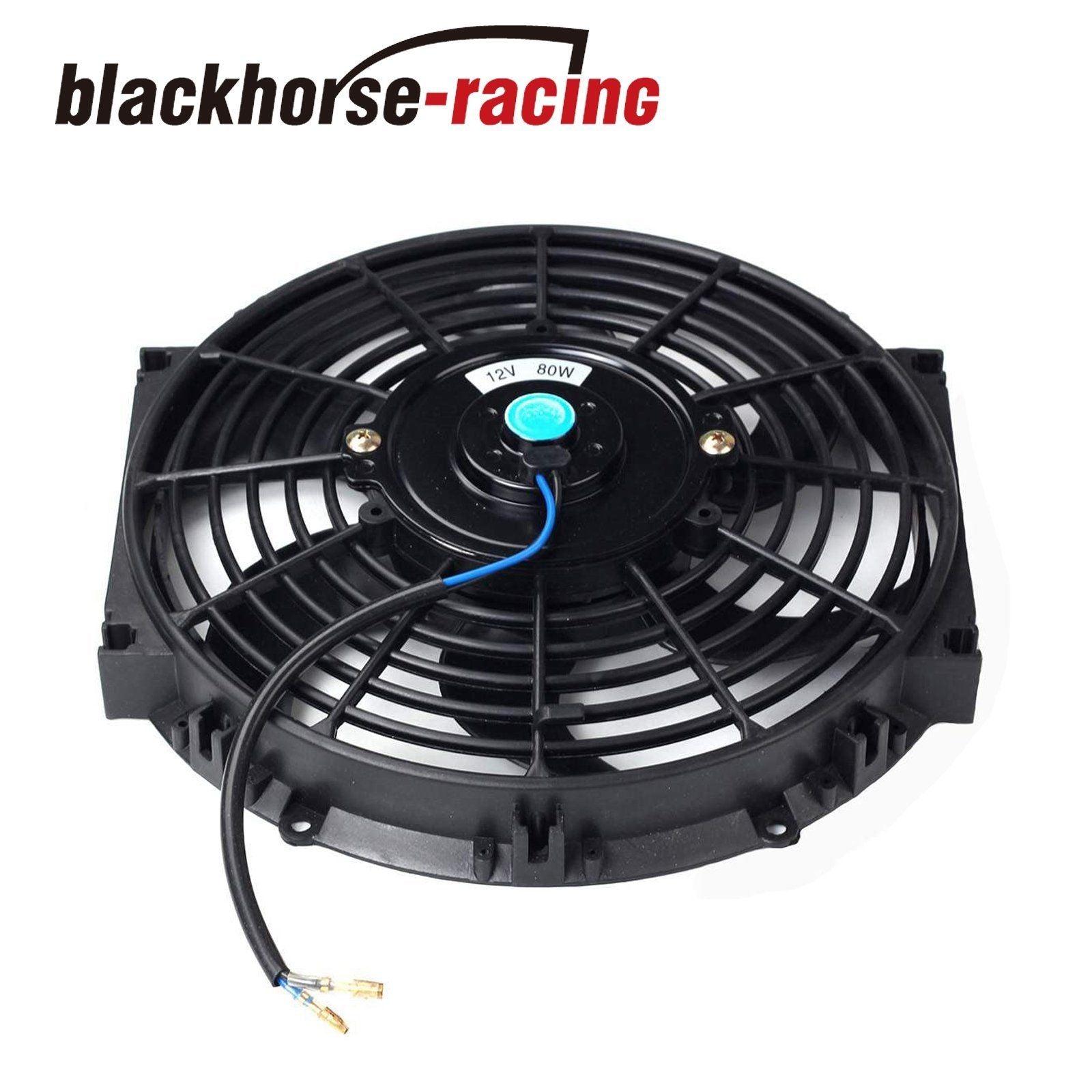 10'' ELECTRIC RADIATOR/ENGINE COOLING FAN+MOUNTING ZIP TIE KITS BLACK 10'' - www.blackhorse-racing.com
